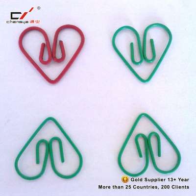 Heart shaped and good quality colored paper clips