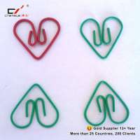 Heart shaped and good quality colored paper clips