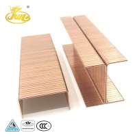 China Hardware Factory Wholesale Low Price High Quality 32MM 16GA Copper Plated Carton Staple U-Type Nail