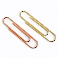 CNglam 100mm giant standard paper clips for school office stationery use plated 3 colors 200pcs pack